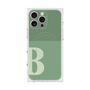 プレミアムスクエアケース with MagSafe［ オリジナル - initial two tone - B green ］