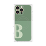 プレミアムスクエアケース with MagSafe［ オリジナル - initial two tone - B green ］