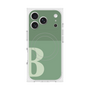 プレミアムスクエアケース with MagSafe［ オリジナル - initial two tone - B green ］