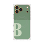 プレミアムスクエアケース with MagSafe［ オリジナル - initial two tone - B green ］