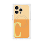 プレミアムスクエアケース with MagSafe［ オリジナル - initial two tone - C orange ］