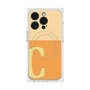 プレミアムスクエアケース with MagSafe［ オリジナル - initial two tone - C orange ］