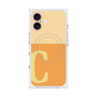 プレミアムスクエアケース with MagSafe［ オリジナル - initial two tone - C orange ］