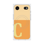 プレミアムスクエアケース with MagSafe［ オリジナル - initial two tone - C orange ］