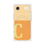 プレミアムスクエアケース with MagSafe［ オリジナル - initial two tone - C orange ］
