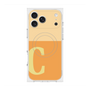 プレミアムスクエアケース with MagSafe［ オリジナル - initial two tone - C orange ］