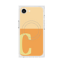 プレミアムスクエアケース with MagSafe［ オリジナル - initial two tone - C orange ］
