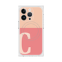 プレミアムスクエアケース with MagSafe［ オリジナル - initial two tone - C pink ］