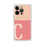 プレミアムスクエアケース with MagSafe［ オリジナル - initial two tone - C pink ］