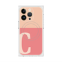 プレミアムスクエアケース with MagSafe［ オリジナル - initial two tone - C pink ］