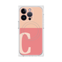 プレミアムスクエアケース with MagSafe［ オリジナル - initial two tone - C pink ］