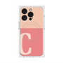 プレミアムスクエアケース with MagSafe［ オリジナル - initial two tone - C pink ］
