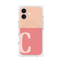 プレミアムスクエアケース with MagSafe［ オリジナル - initial two tone - C pink ］