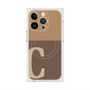 プレミアムスクエアケース with MagSafe［ オリジナル - initial two tone - C brown ］