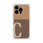 プレミアムスクエアケース with MagSafe［ オリジナル - initial two tone - C brown ］