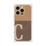 プレミアムスクエアケース with MagSafe［ オリジナル - initial two tone - C brown ］