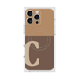 プレミアムスクエアケース with MagSafe［ オリジナル - initial two tone - C brown ］