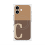 プレミアムスクエアケース with MagSafe［ オリジナル - initial two tone - C brown ］