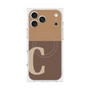 プレミアムスクエアケース with MagSafe［ オリジナル - initial two tone - C brown ］