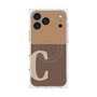 プレミアムスクエアケース with MagSafe［ オリジナル - initial two tone - C brown ］