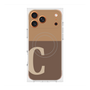 プレミアムスクエアケース with MagSafe［ オリジナル - initial two tone - C brown ］