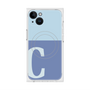 プレミアムスクエアケース with MagSafe［ オリジナル - initial two tone - C blue ］
