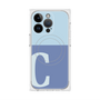 プレミアムスクエアケース with MagSafe［ オリジナル - initial two tone - C blue ］
