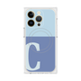 プレミアムスクエアケース with MagSafe［ オリジナル - initial two tone - C blue ］