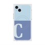 プレミアムスクエアケース with MagSafe［ オリジナル - initial two tone - C blue ］