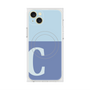 プレミアムスクエアケース with MagSafe［ オリジナル - initial two tone - C blue ］