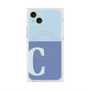 プレミアムスクエアケース with MagSafe［ オリジナル - initial two tone - C blue ］