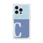 プレミアムスクエアケース with MagSafe［ オリジナル - initial two tone - C blue ］