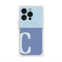 プレミアムスクエアケース with MagSafe［ オリジナル - initial two tone - C blue ］