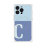 プレミアムスクエアケース with MagSafe［ オリジナル - initial two tone - C blue ］
