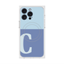プレミアムスクエアケース with MagSafe［ オリジナル - initial two tone - C blue ］