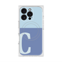 プレミアムスクエアケース with MagSafe［ オリジナル - initial two tone - C blue ］