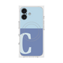 プレミアムスクエアケース with MagSafe［ オリジナル - initial two tone - C blue ］