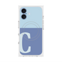プレミアムスクエアケース with MagSafe［ オリジナル - initial two tone - C blue ］