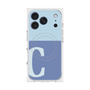 プレミアムスクエアケース with MagSafe［ オリジナル - initial two tone - C blue ］