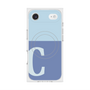 プレミアムスクエアケース with MagSafe［ オリジナル - initial two tone - C blue ］