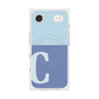 プレミアムスクエアケース with MagSafe［ オリジナル - initial two tone - C blue ］