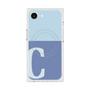プレミアムスクエアケース with MagSafe［ オリジナル - initial two tone - C blue ］