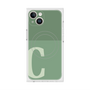プレミアムスクエアケース with MagSafe［ オリジナル - initial two tone - C green ］