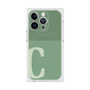 プレミアムスクエアケース with MagSafe［ オリジナル - initial two tone - C green ］