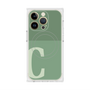 プレミアムスクエアケース with MagSafe［ オリジナル - initial two tone - C green ］