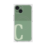 プレミアムスクエアケース with MagSafe［ オリジナル - initial two tone - C green ］