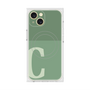 プレミアムスクエアケース with MagSafe［ オリジナル - initial two tone - C green ］