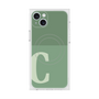プレミアムスクエアケース with MagSafe［ オリジナル - initial two tone - C green ］