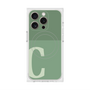 プレミアムスクエアケース with MagSafe［ オリジナル - initial two tone - C green ］