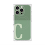 プレミアムスクエアケース with MagSafe［ オリジナル - initial two tone - C green ］